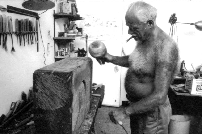 Louis Schanker Carving 1968